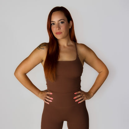 Delina Cami Crop • Brown