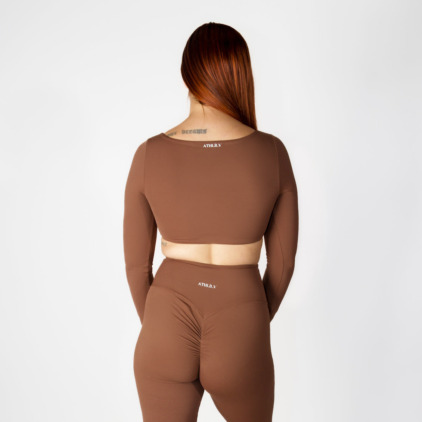 Delina Long Sleeve Crop • Brown