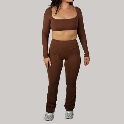 Delina Scrunch Pants • Brown