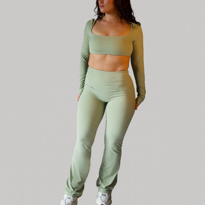 Delina Scrunch Pants • Sage