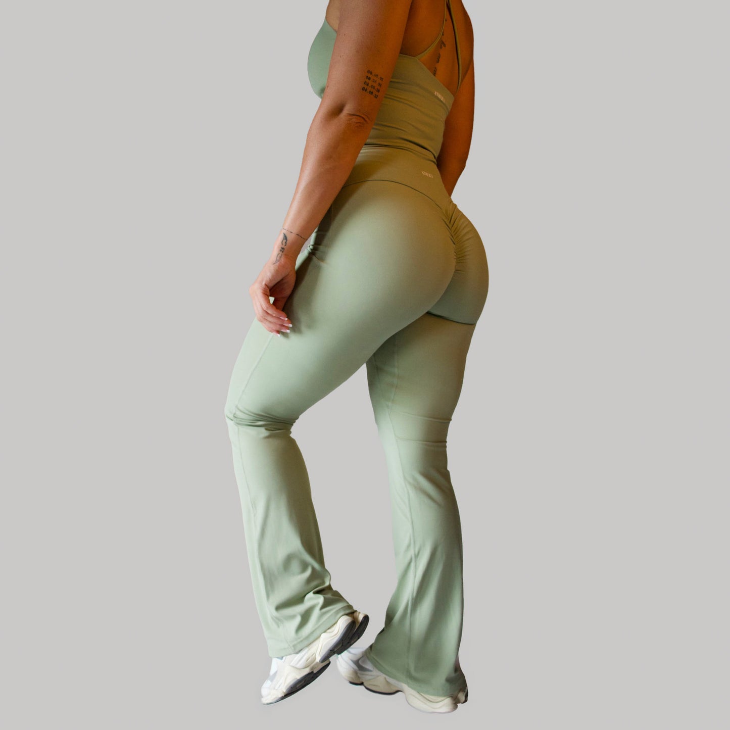 Delina Scrunch Pants • Sage